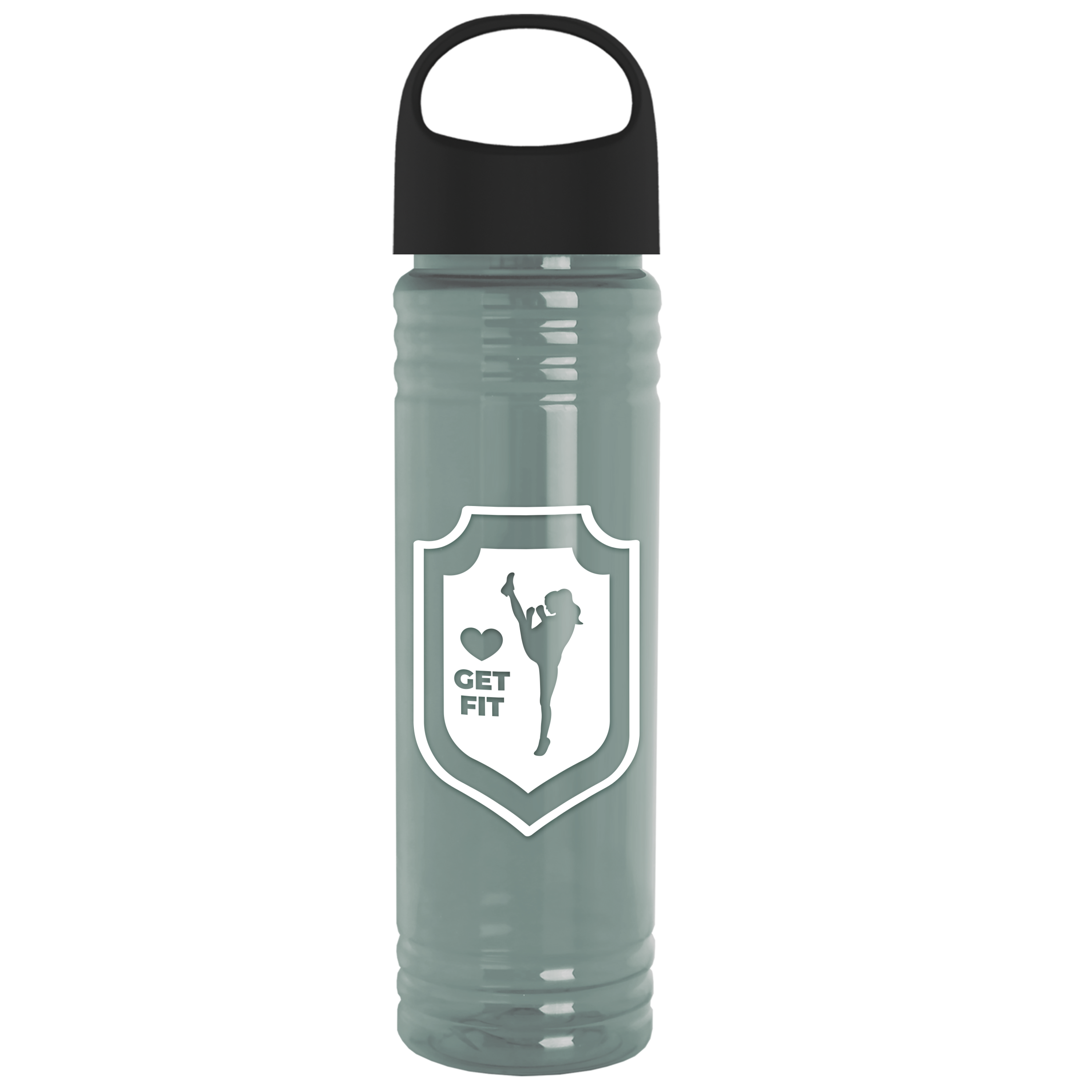 Slim Fit RPET Bottle with Oval Crest Lid - 24 oz.